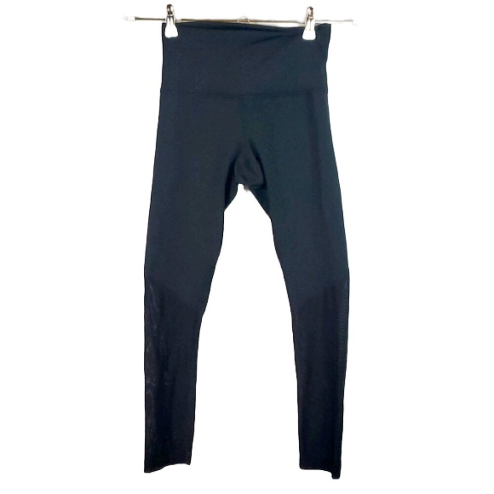 Style Reform Black Solid/Mesh leggings SZ XS